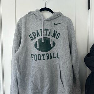 Gray Spartans Football Hoodie